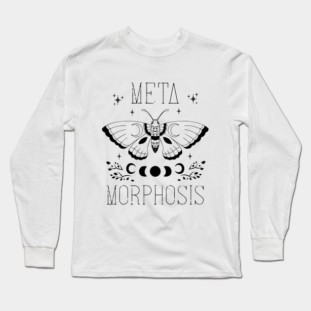 Celestial Butterfly - Metamorphosis Long Sleeve T-Shirt by Witchling Art